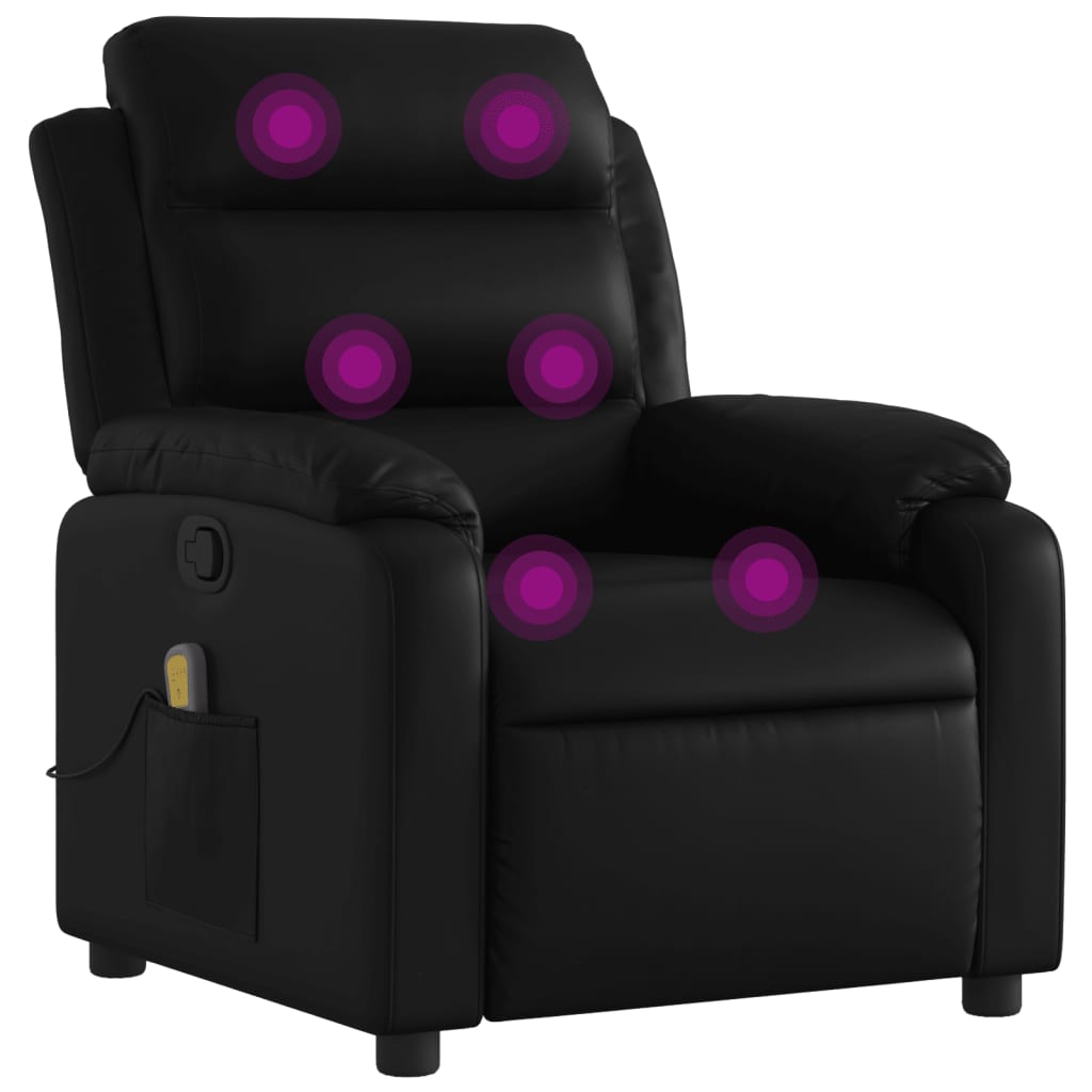 vidaXL Massagestoel van zwart kunstleer