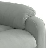 vidaXL Massagestoel lichtgrijs fluweel