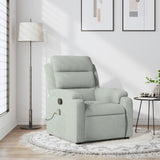 vidaXL Massagestoel lichtgrijs fluweel