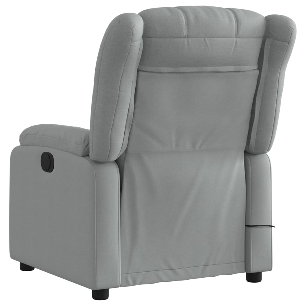 vidaXL Massagestoel met lichtgrijze stof