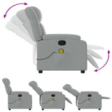 vidaXL Massagestoel met lichtgrijze stof