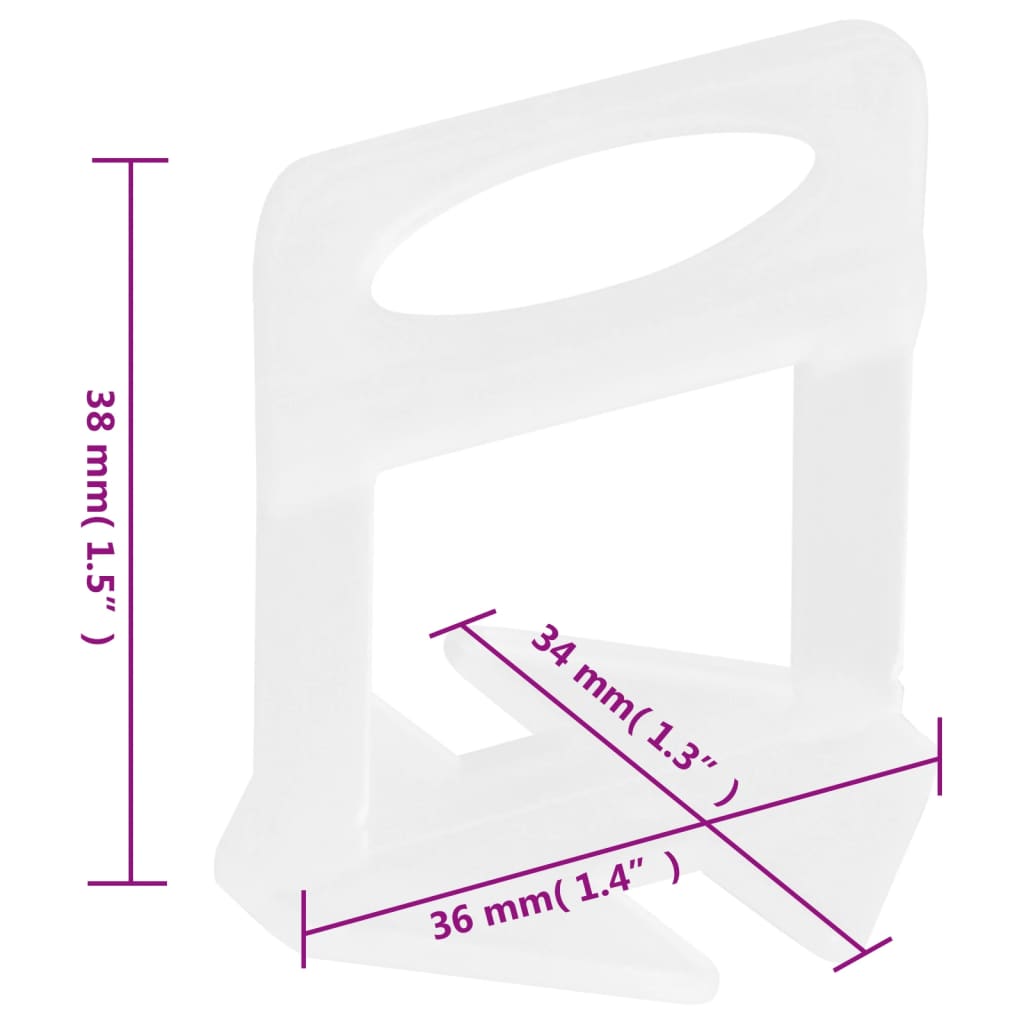 vidaXL Nivelleerklemmen voor tegels 250 st 1 mm