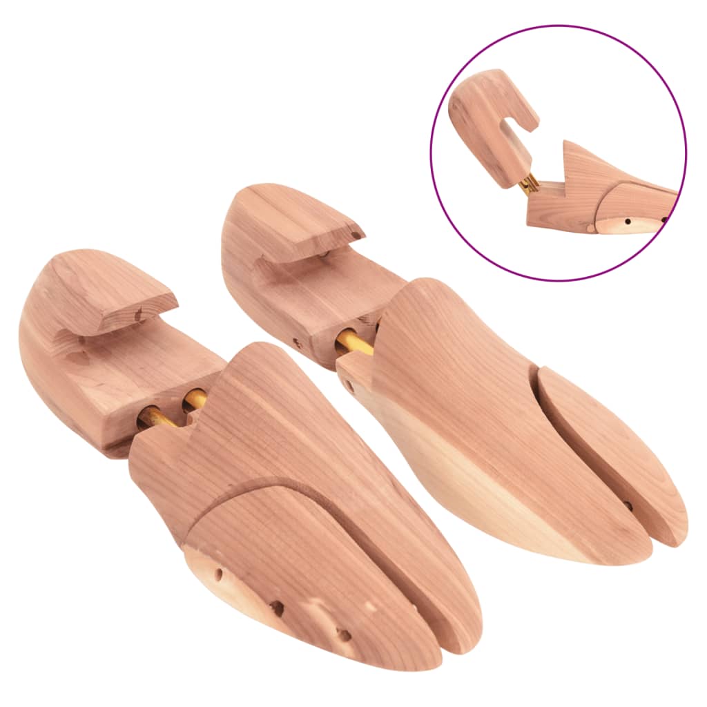 vidaXL Schoenspanner met schoenlepel EU 42-43 massief cederhout