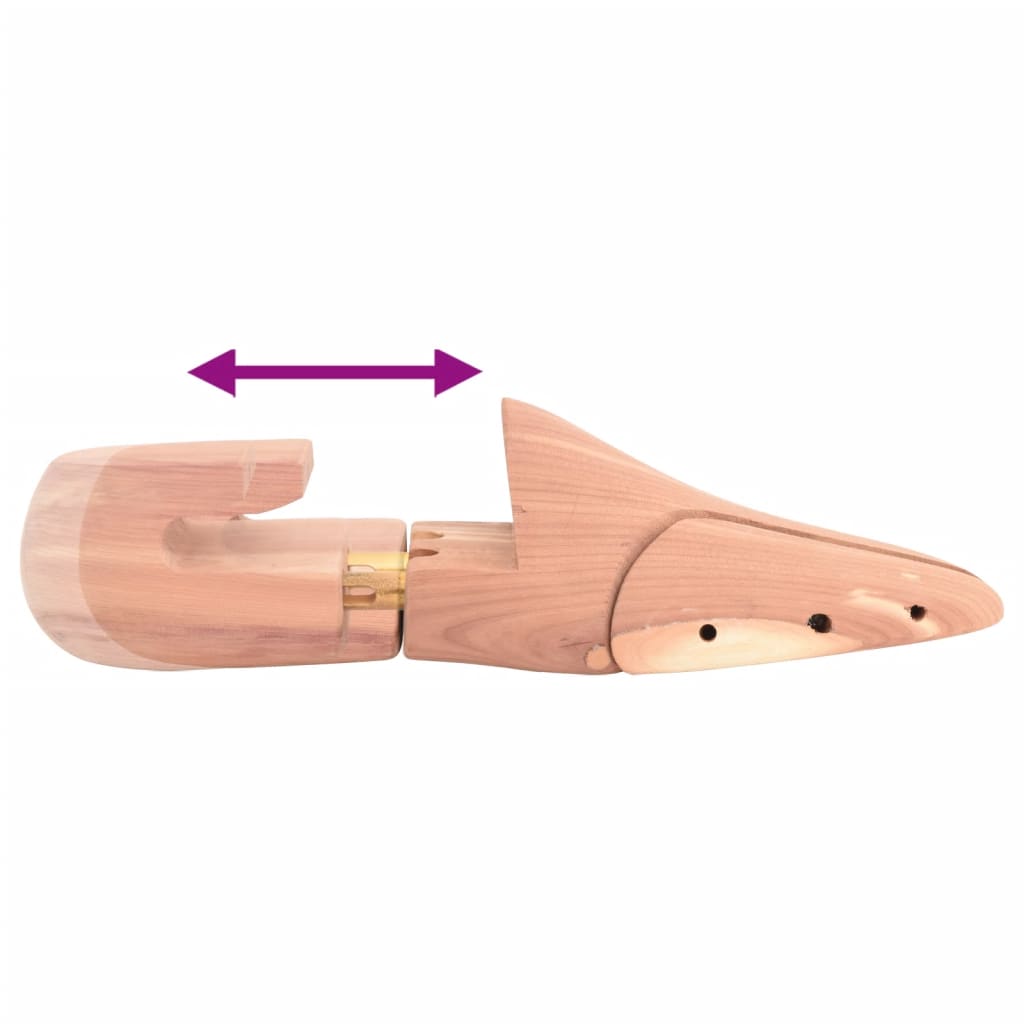 vidaXL Schoenspanner met schoenlepel EU 42-43 massief cederhout