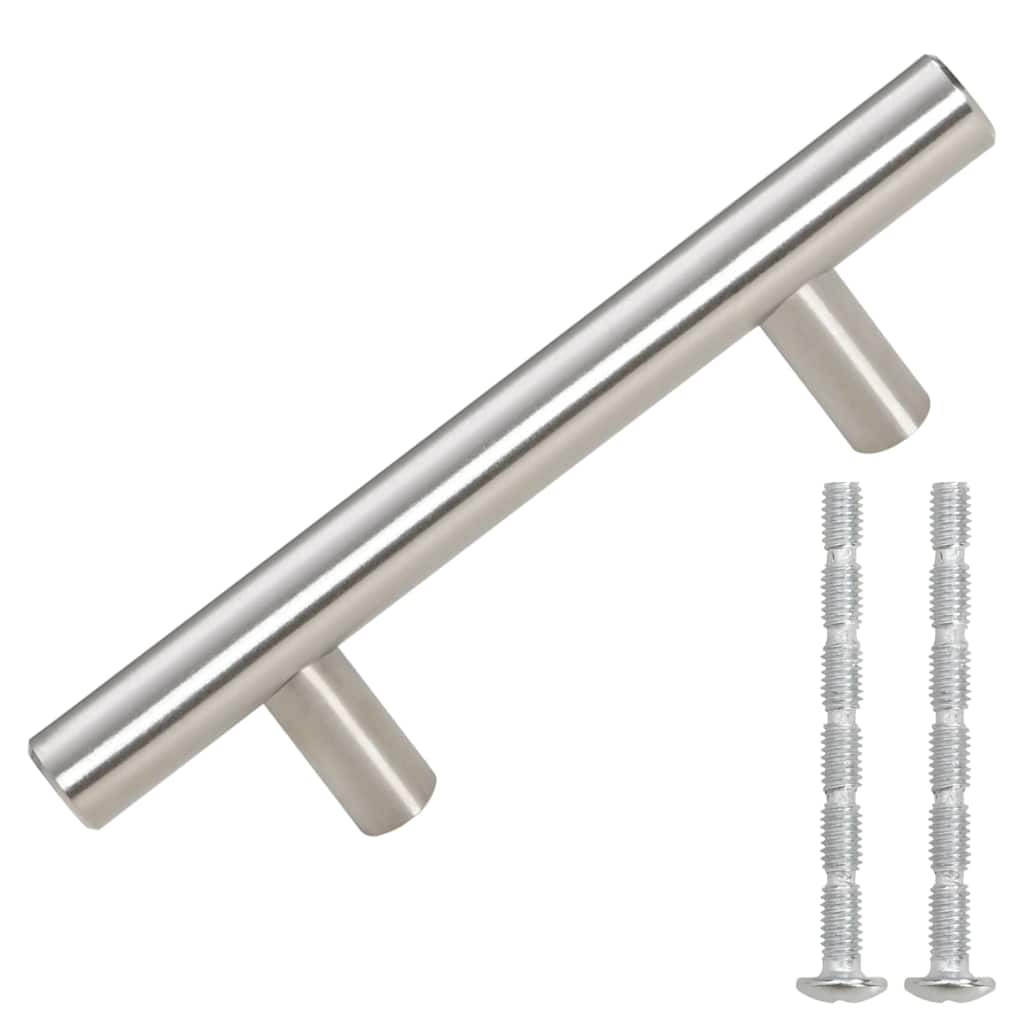vidaXL Handles 10 pcs 64 mm stainless steel silver-coloured
