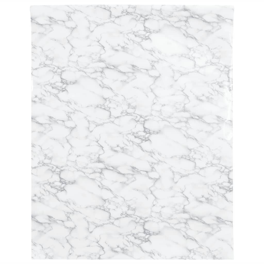 vidaXL Meubelfolies zelfklevend 90x500 cm PVC marmerwit