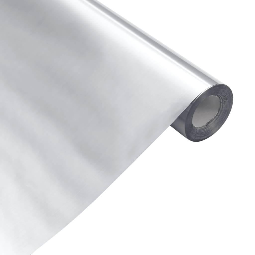 vidaXL Meubelfolies zelfklevend 90x500 cm PET zilverkleurig