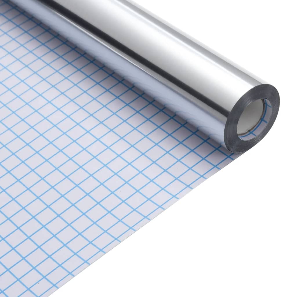 vidaXL Meubelfolies zelfklevend 90x500 cm PET zilverkleurig