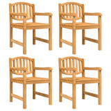 vidaXL Garden Chairs 4 pcs 58x59x88 cm Solid Teak Wood