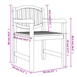 vidaXL Garden Chairs 4 pcs 58x59x88 cm Solid Teak Wood