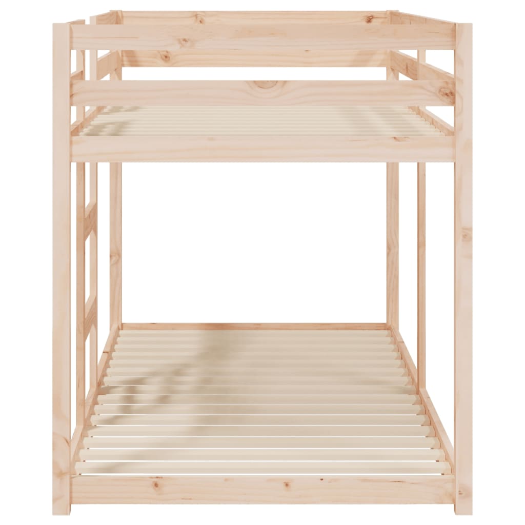 vidaXL Bunk Bed Frame without Mattress Solid Pine Wood 90x200 cm
