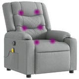 vidaXL Massage Chair Light Grey Fabric