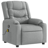 vidaXL Massage Chair Light Grey Fabric