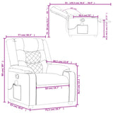 vidaXL Massage Chair Light Grey Fabric