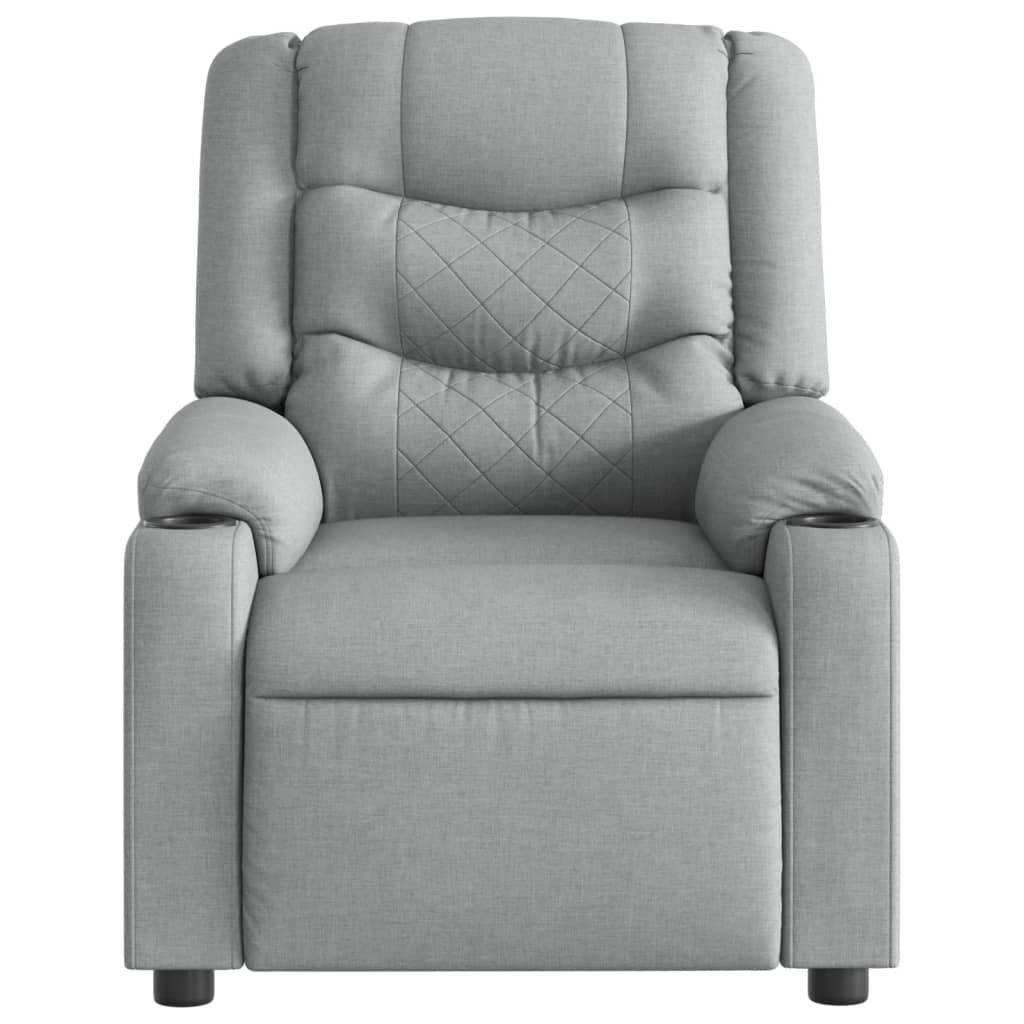 vidaXL Massage Chair Light Grey Fabric