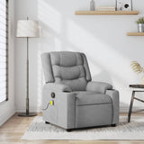 vidaXL Massage Chair Light Grey Fabric
