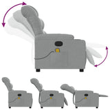 vidaXL Massagestoel met lichtgrijze stof