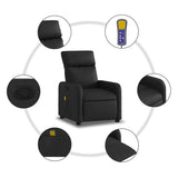 vidaXL Massagestoel Kunstleer Zwart