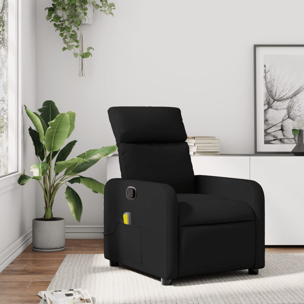 vidaXL Massagestoel Kunstleer Zwart