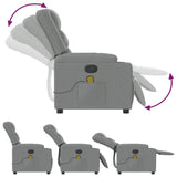 vidaXL Massagestoel Lichtgrijze Stof
