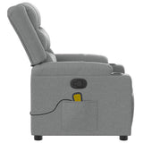 vidaXL Massagestoel Lichtgrijze Stof