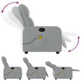 vidaXL Massagestoel met lichtgrijze stof