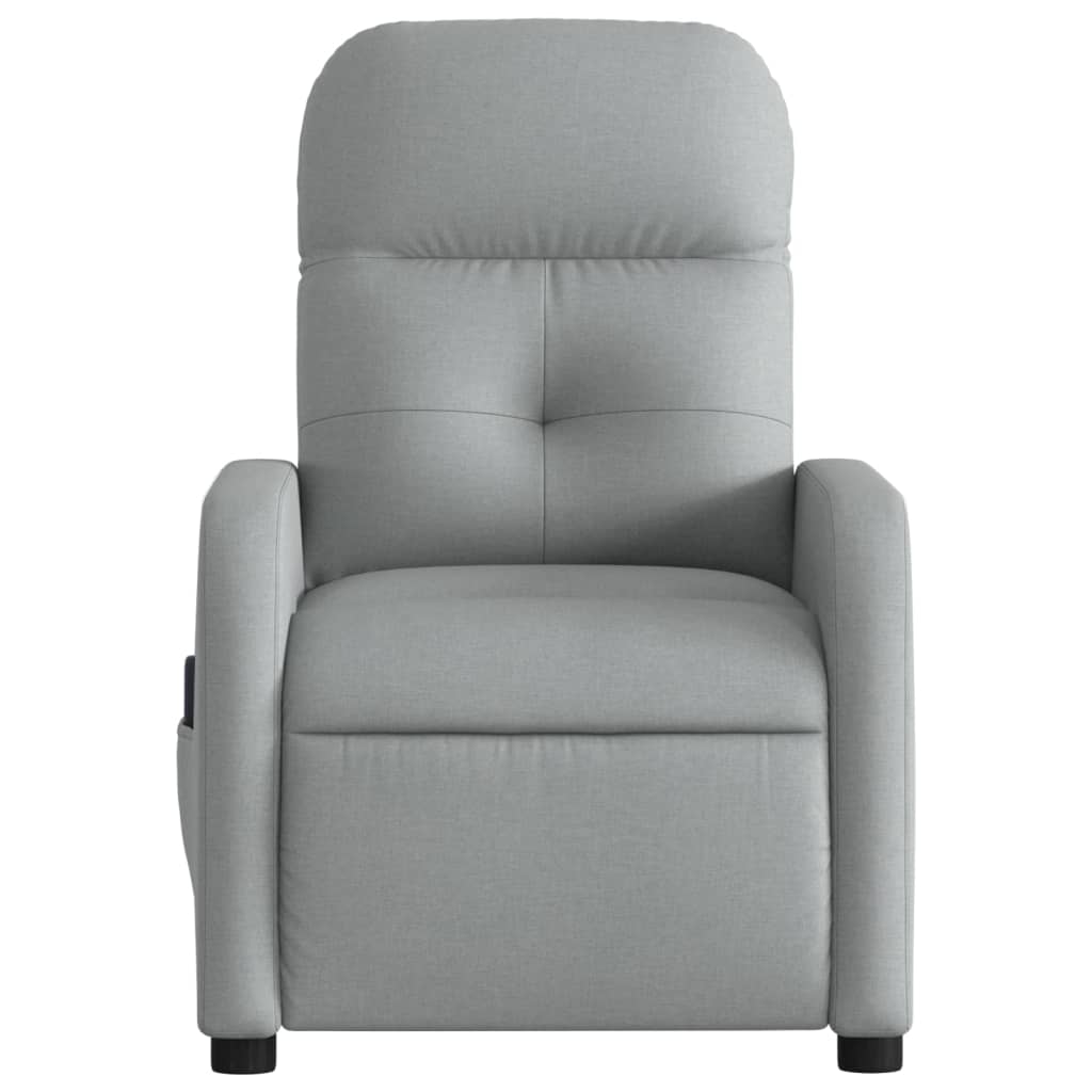 vidaXL Massagestoel met lichtgrijze stof