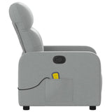 vidaXL Massagestoel met lichtgrijze stof