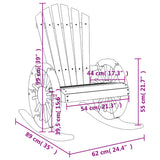 vidaXL Schommelstoelen 2 st Adirondack massief vurenhout