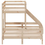 vidaXL Stapelbed massief grenenhout 80x200/140x200 cm