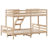 vidaXL Stapelbed massief grenenhout 80x200/140x200 cm
