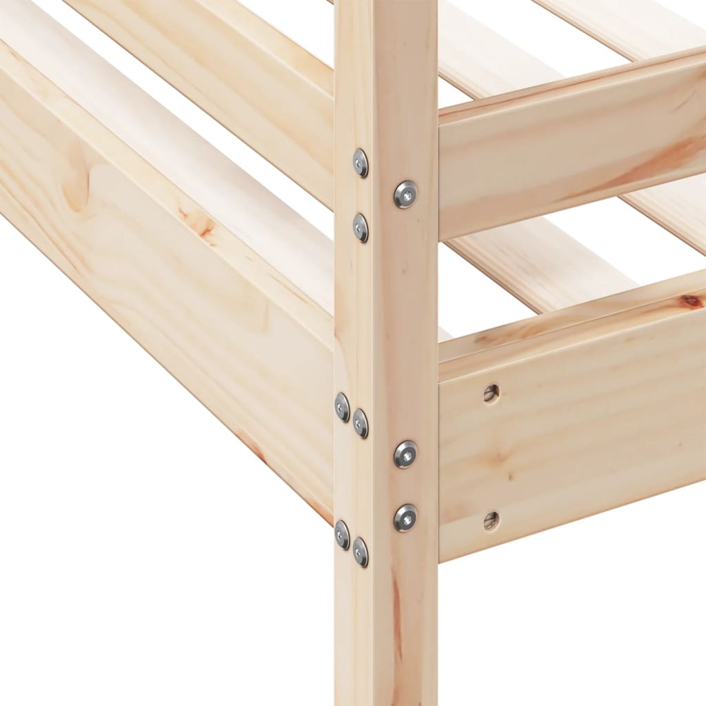 vidaXL Stapelbed massief grenenhout 80x200/140x200 cm