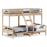 vidaXL Stapelbed massief grenenhout 90x200/120x200 cm