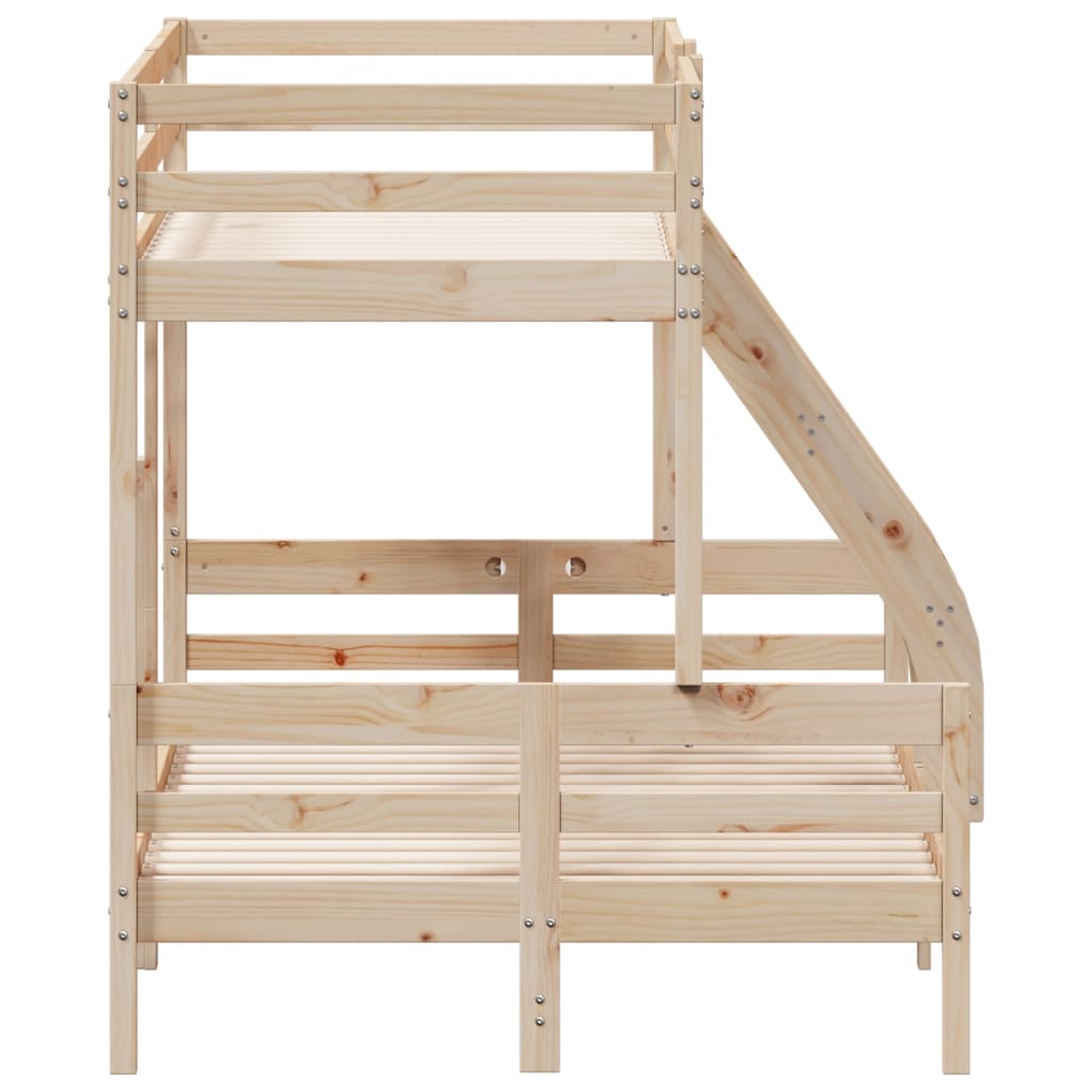 vidaXL Stapelbed massief grenenhout 90x200/120x200 cm