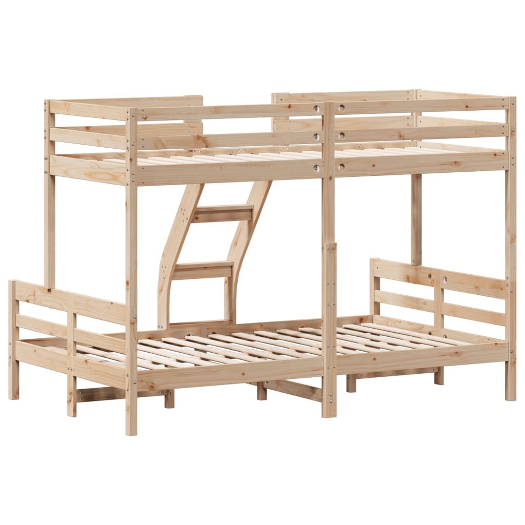 vidaXL Stapelbed massief grenenhout 90x200/120x200 cm