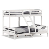 vidaXL Stapelbed massief grenenhout wit 90x200/140x200 cm