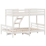 vidaXL Stapelbed massief grenenhout wit 90x200/140x200 cm