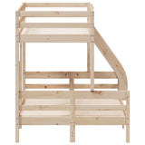 vidaXL Solid Pine Wood Bunk Bed 80x200/120x200 cm