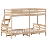vidaXL Solid Pine Wood Bunk Bed 80x200/120x200 cm