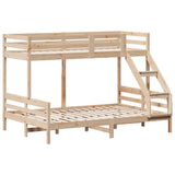 vidaXL Solid Pine Wood Bunk Bed 80x200/140x200 cm
