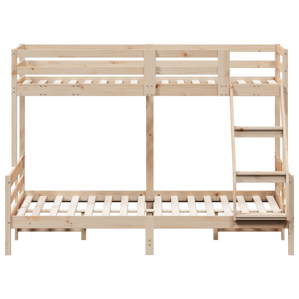 vidaXL Solid Pine Wood Bunk Bed 80x200/140x200 cm