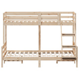 vidaXL Solid Pine Wood Bunk Bed 80x200/140x200 cm