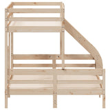 vidaXL Solid Pine Wood Bunk Bed 80x200/140x200 cm