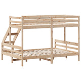 vidaXL Solid Pine Wood Bunk Bed 80x200/140x200 cm