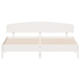 vidaXL Bedframe zonder matras massief grenenhout wit 200x200 cm