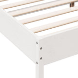 vidaXL Bedframe zonder matras massief grenenhout wit 200x200 cm