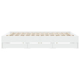 vidaXL Bedframe met lades bewerkt hout wit 200x200 cm