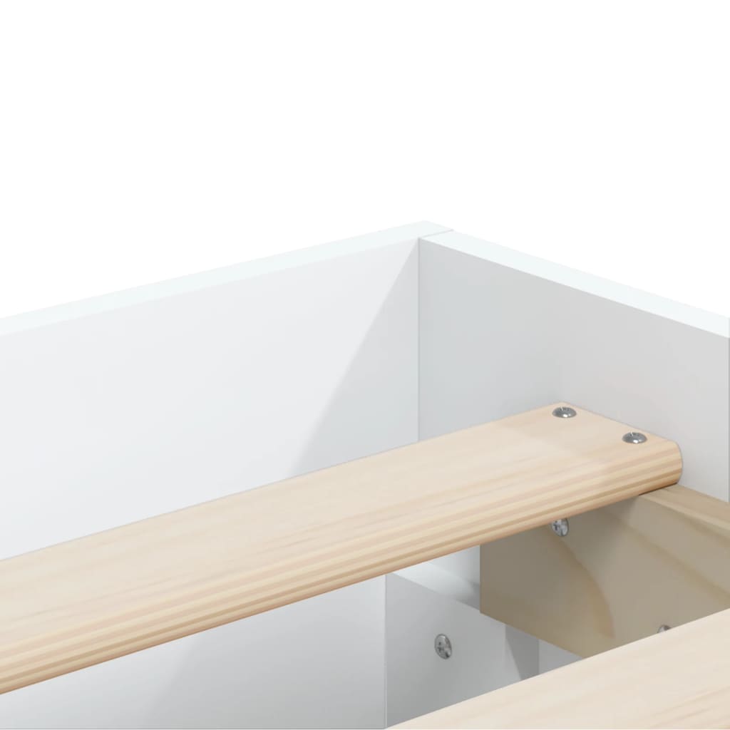 vidaXL Bedframe met lades bewerkt hout wit 200x200 cm