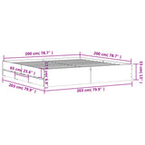 vidaXL Bedframe met lades bewerkt hout wit 200x200 cm