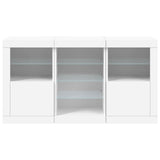 vidaXL Dressoir met LED-verlichting 123x37x67 cm wit